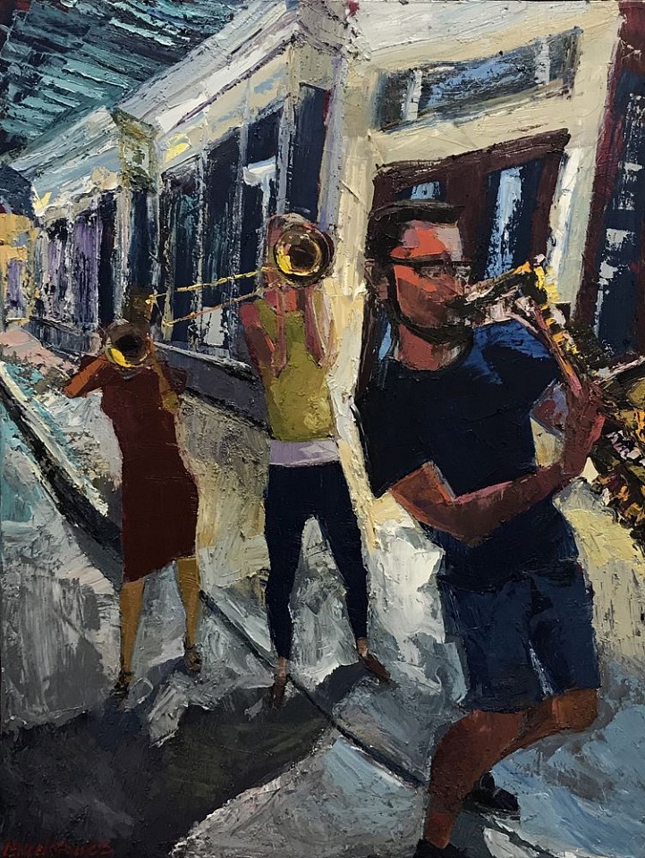 James Michalopoulos, 
Sax Maniac
Oil on Canvas, 48 x 36 in.
$15,600