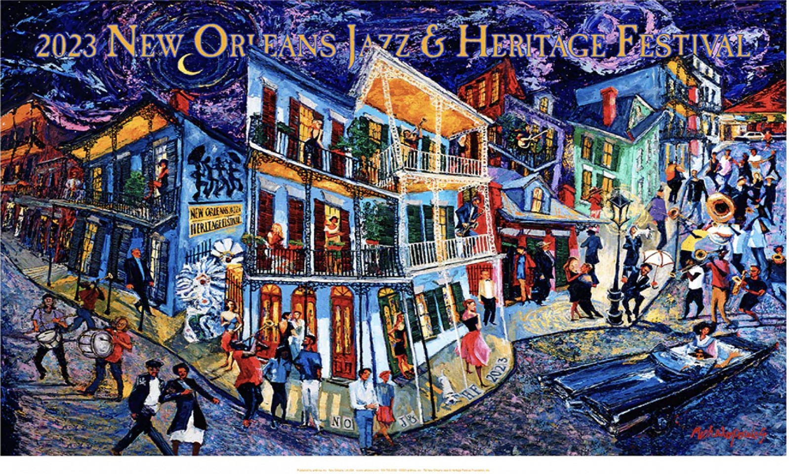 James Michalopoulos, Jazz Fest 2023: ""Quarter Love Note.""
Print on Paper, 21 x 35 in.
Signed Jazz Fest 2023 - $450;                                                                                                                                                                                                                                                      



Artist Edition Remarque (with oil overpainting and separate original pencil sketch), signed in oil paint by the Artist- $1,499